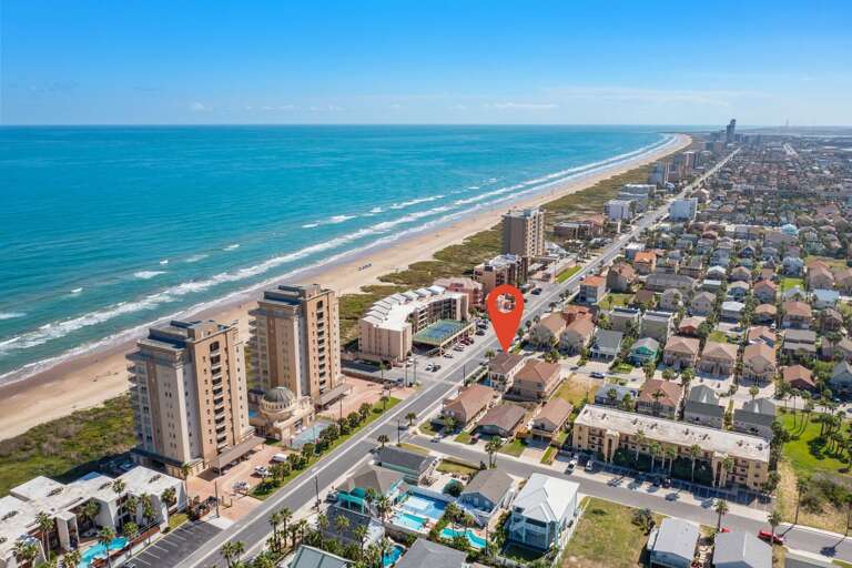 Aerial view of the property.