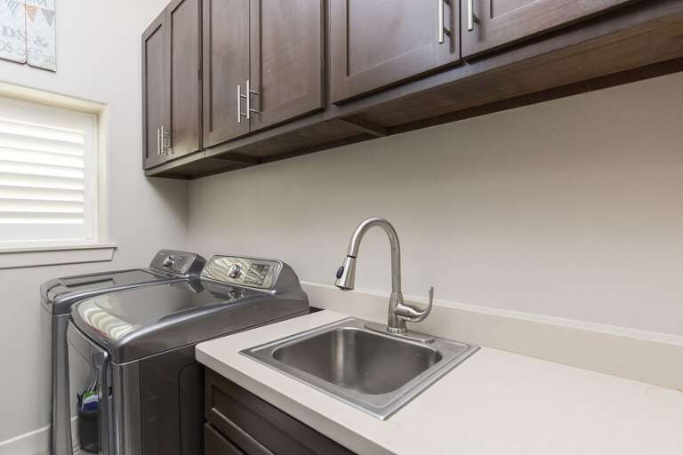 Laundry room with washer & dryer.