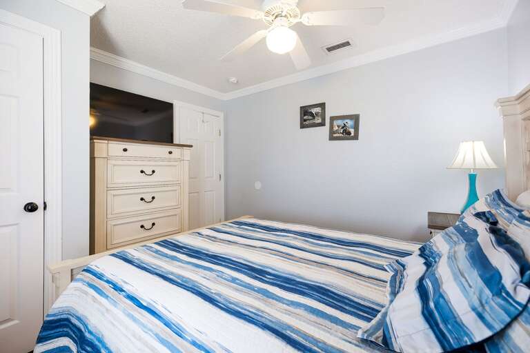 Bedroom #4 features a flat screen TV. (3rd Floor)