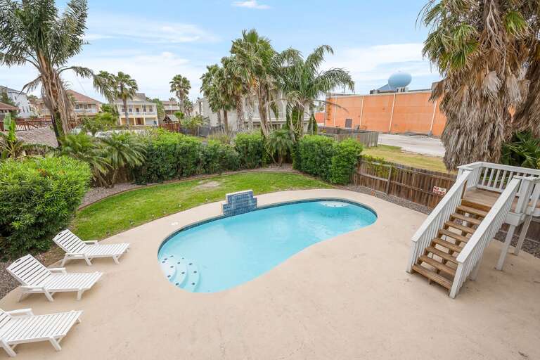 Private backyard with large pool and lounge area!