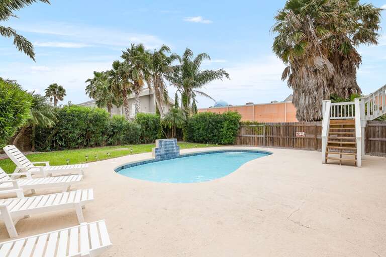 Private backyard with large pool and lounge area!