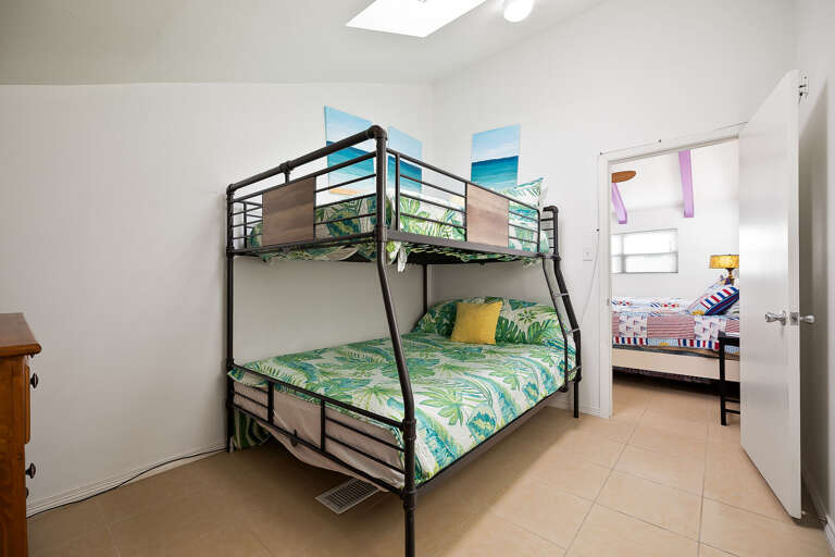 Villa #1
Bedroom (Full top, Queen bottom bunk bed) Villa #1
Bedroom (Full top, Queen bottom bunk bed)
