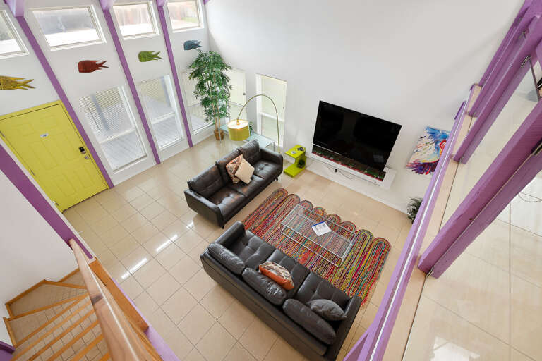 Villa #1
Main living area as seen from upstairs area. Villa #1
Main living area as seen from upstairs area.