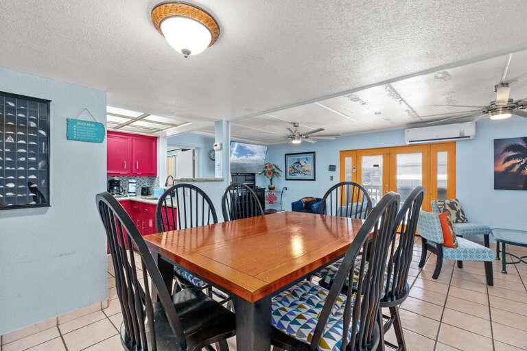Dining Table sits up to 6 guests comfortably