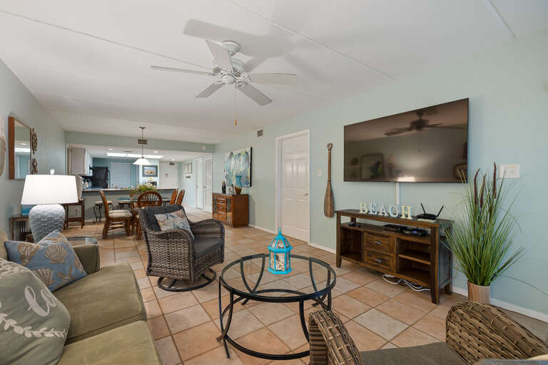 Large Flat Screen TV featured in the Living Area