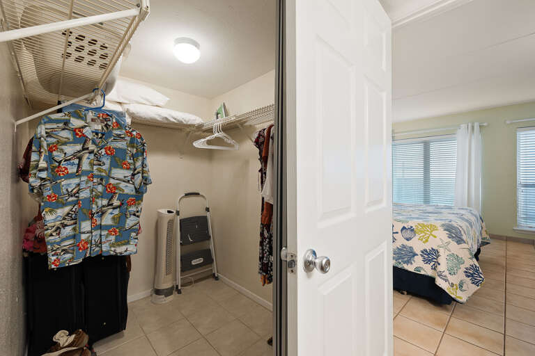 Large Walk-in closet featured in the Master Bedroom