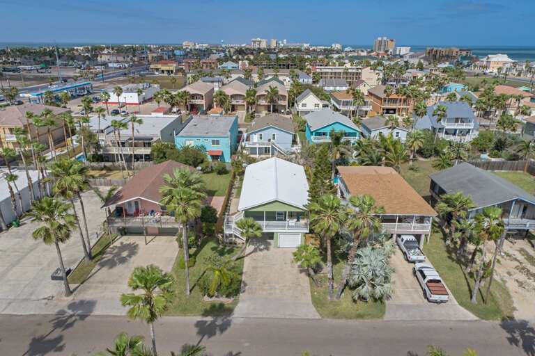 Aerial view of the property.