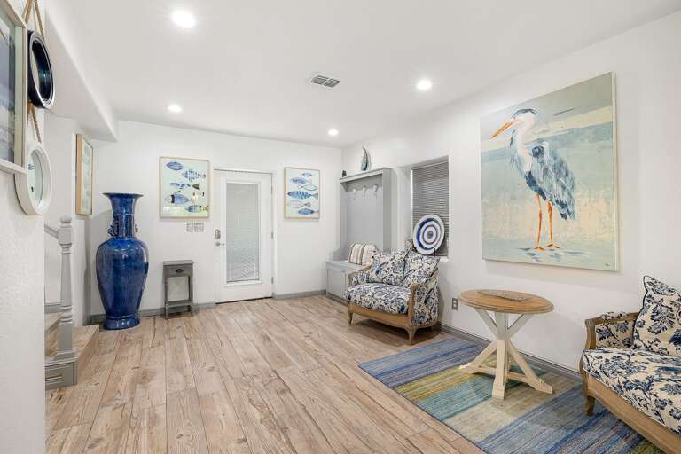 Gorgeous entryway and half bathroom on the ground floor! All bedrooms are located on the second floor.