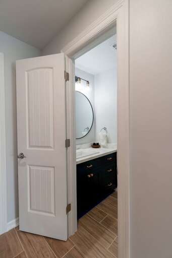 1/2 bathroom on the 2nd floor, off the kitchen & dining area.