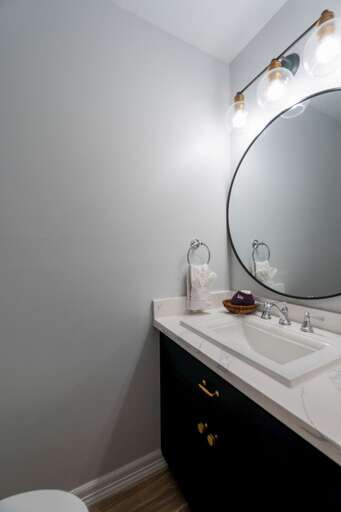 Half bathroom on ground floor.