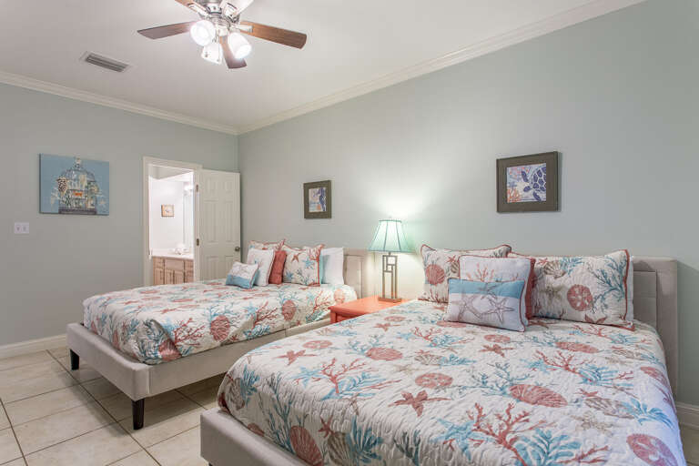 Guest Bedroom features two Queen Beds