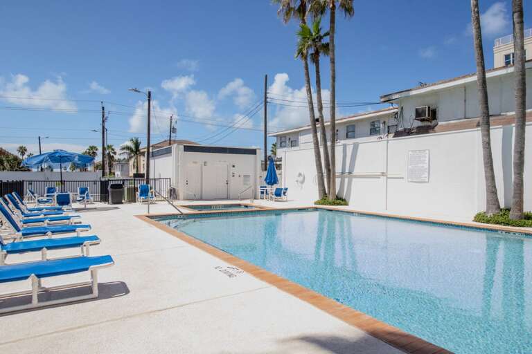 Poolside Paradise, Palm-shaded Patio, Sunlit Seating Poolside Paradise, Palm-shaded Patio, Sunlit Seating