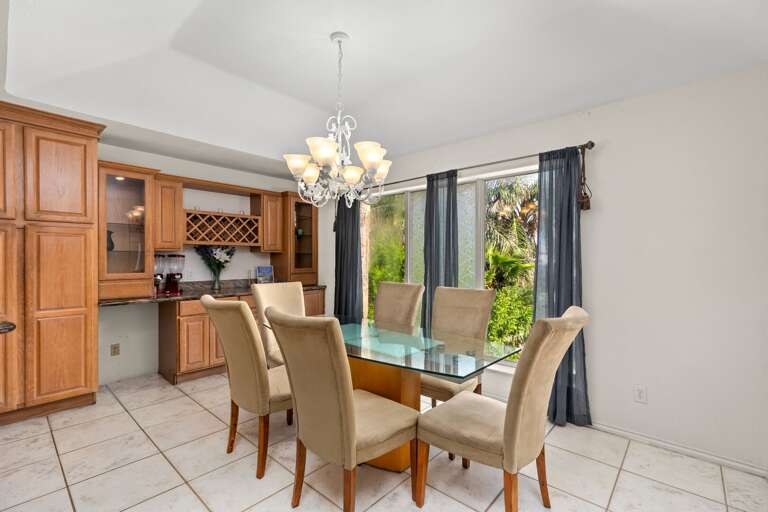 Dining table sits 6 for guest to enjoy family dinner!