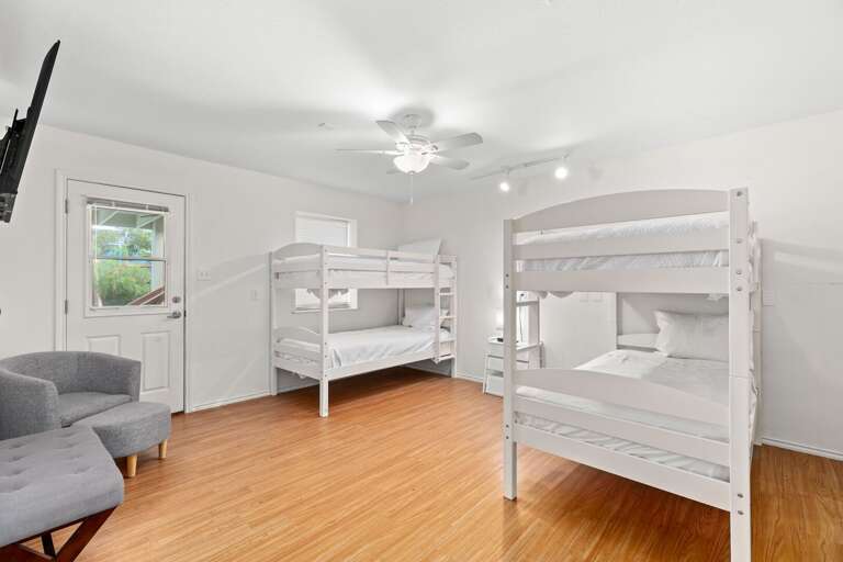 Guest Bedroom located on 1st floor features 2 bunk beds with Twin beds