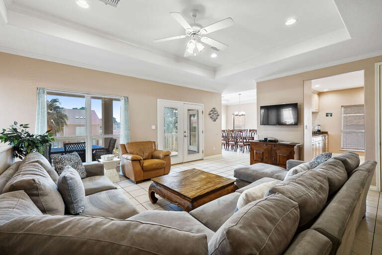 Living room with flat screen TV