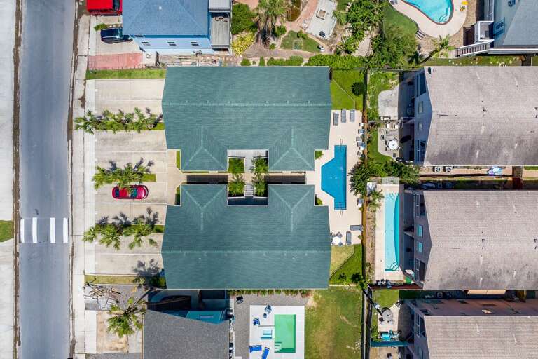 Aerial view of the property