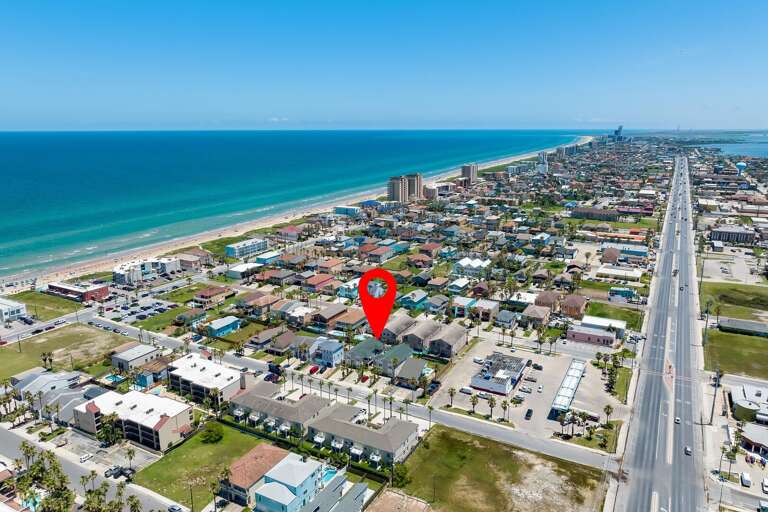 Aerial view of the property with the Gulf of Mexico!