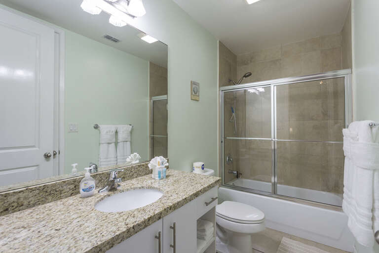 Guest Bathroom with shower and tub combination