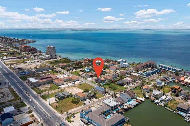 Aerial of the house and the bay! Aerial of the house and the bay!