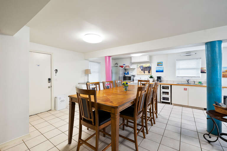 Dining and kitchen area.