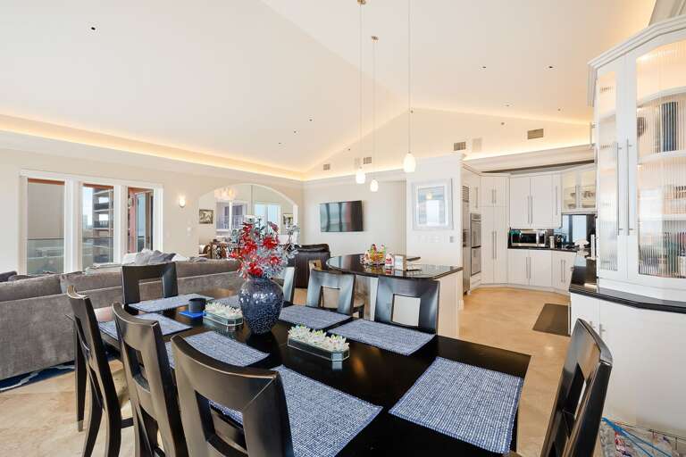 Dining table with seating for 8. Dining table with seating for 8.