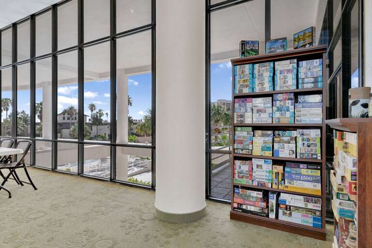 Browse a selection of books and games in the resort library, or enjoy a quiet place to relax.
