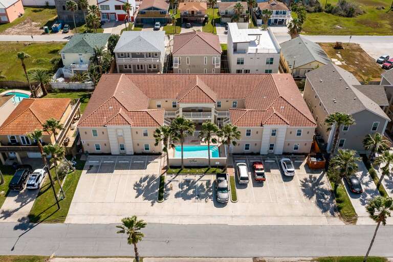 Aerial view of the property