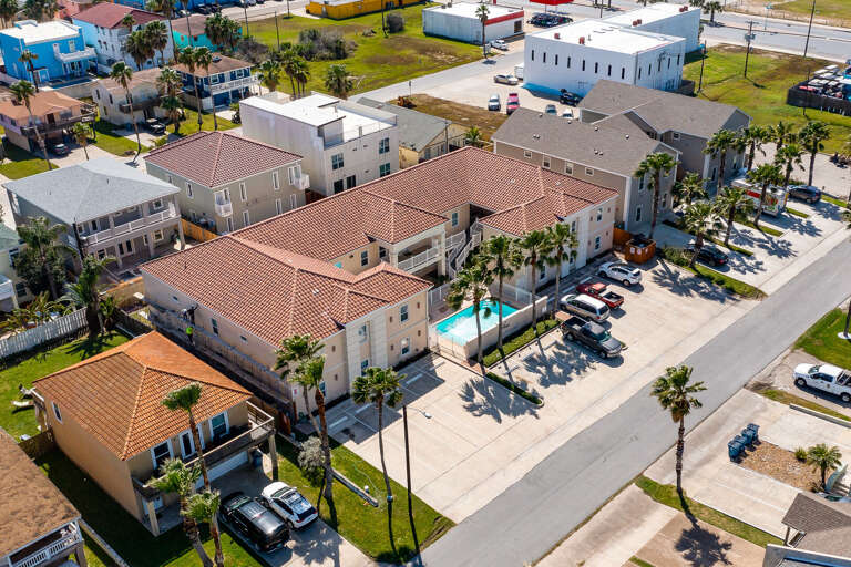 Aerial view of the property