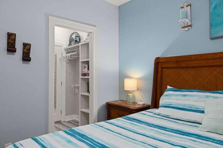 Walk in closet in master bedroom