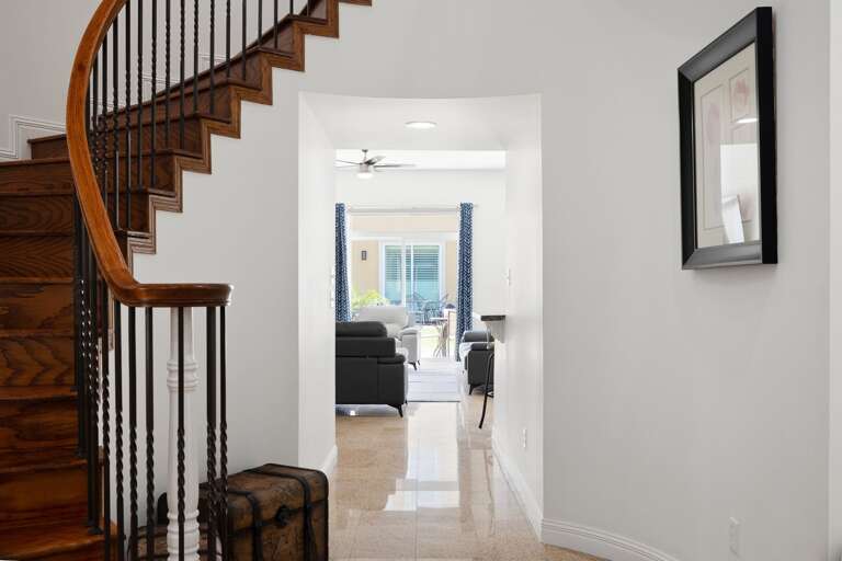 Hallway to the living area