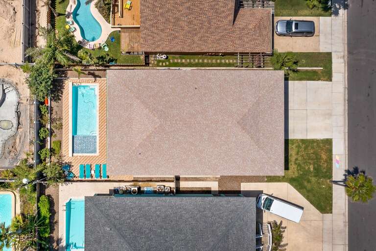 Aerial view of the property