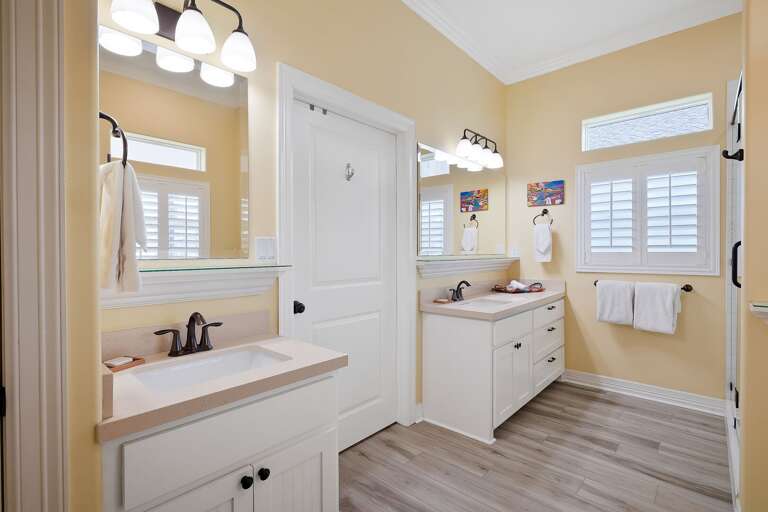 Master bathroom with double vanities!