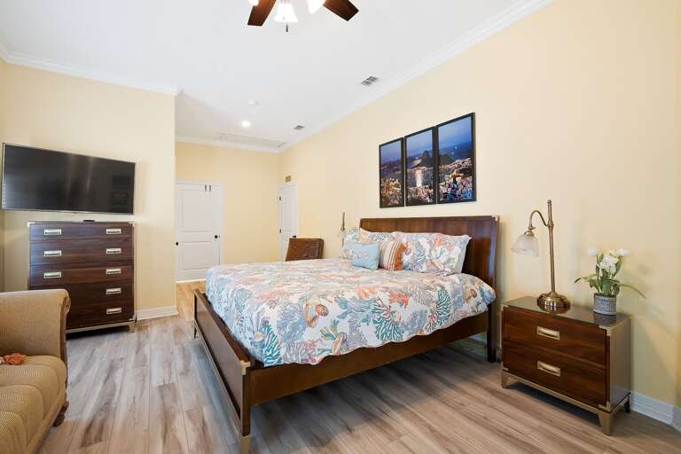 Master Bedroom (Rio) located on the second floor features a King bed and large flat screen TV!
