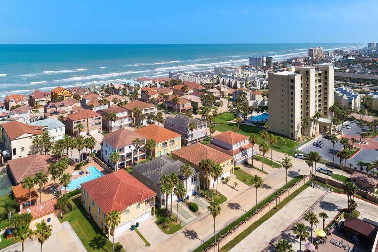 Aerial View of 6501 Fountain Way with the beach! Aerial View of 6501 Fountain Way with the beach!