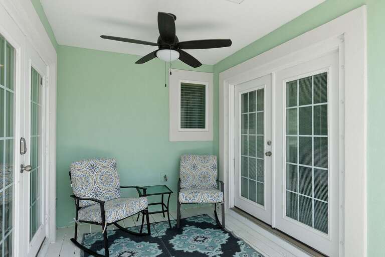 Covered balcony perfect for morning coffee, or reading a book under the sun (off of the Oceanside Suite and kitchen table nook) Covered balcony perfect for morning coffee, or reading a book under the sun (off of the Oceanside Suite and kitchen table nook)