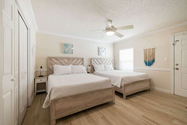 Guest bedroom located on the the ground level.