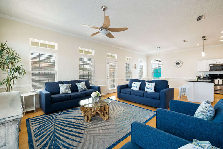 Open concept living room and dining room located on the 2nd floor.