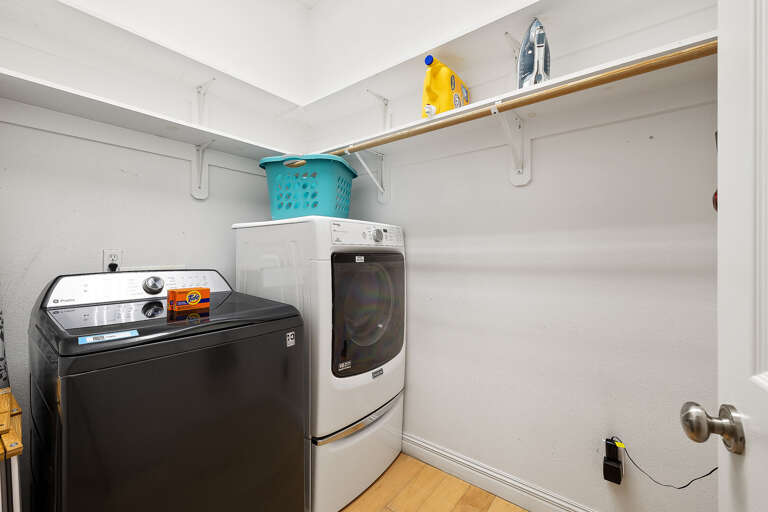 Washer and dryer located on the 2nd floor.