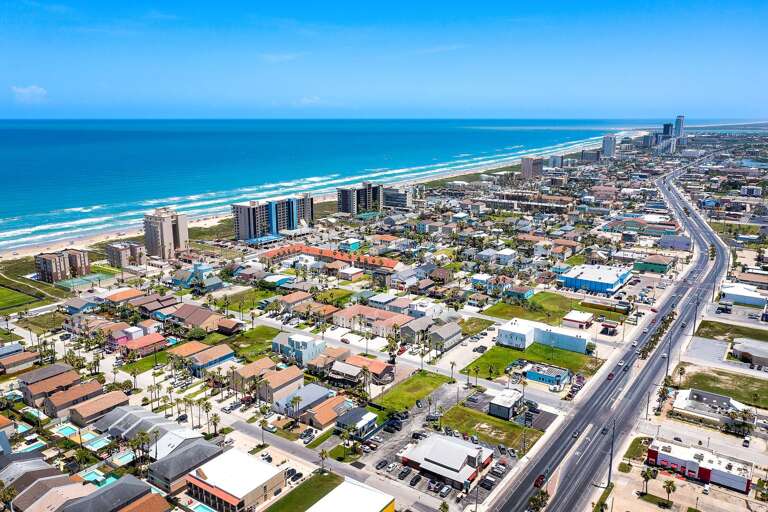 Aerial view of our South Padre Island Beach!