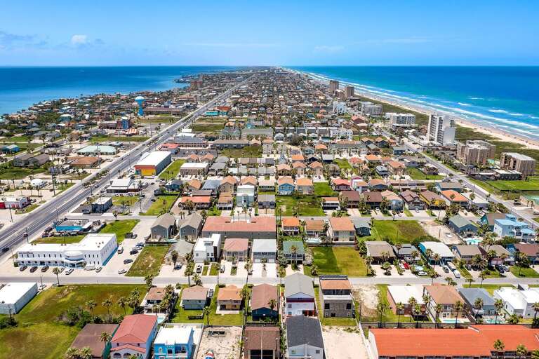 Aerial view of Sunny South Padre Island!
