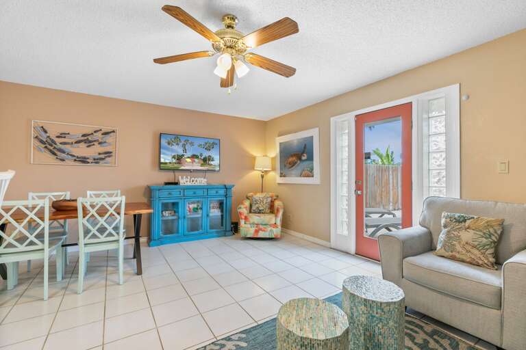 Living Room features a large flat screen TV