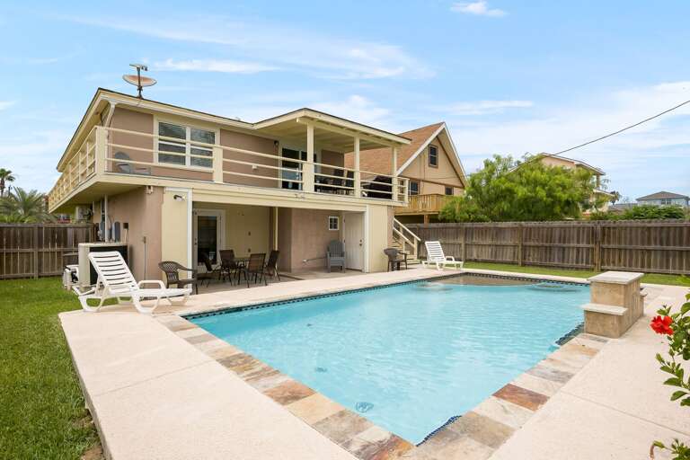 Sparkling swimming pool is heated in the winter! The pool is shared with the upstairs condo which may be occupied by up to 8 other guests.