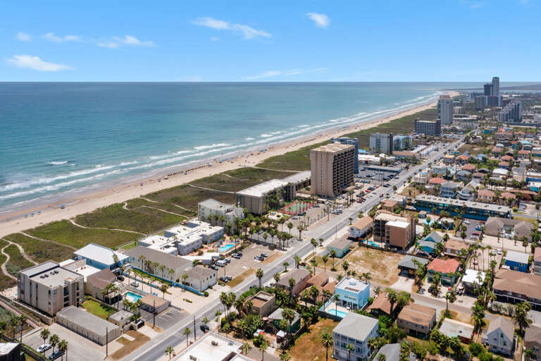 Aerial view of our South Padre Island Beaches