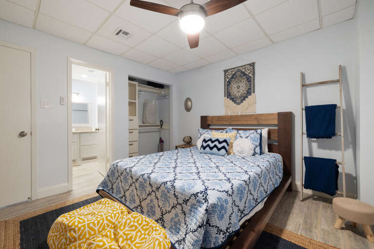 Guest Bedroom is equipped with a Queen Bed