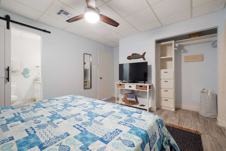 Master Bedroom with a Flat Screen TV