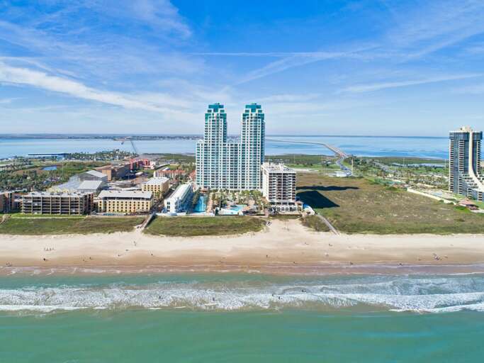 Aerial view of the Sapphire and the beach!