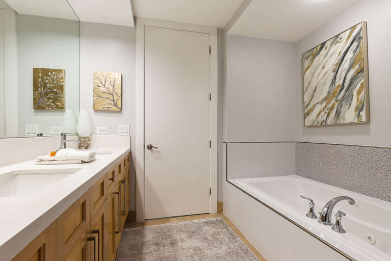 Master Bathroom is equipped with oversized soaking tub