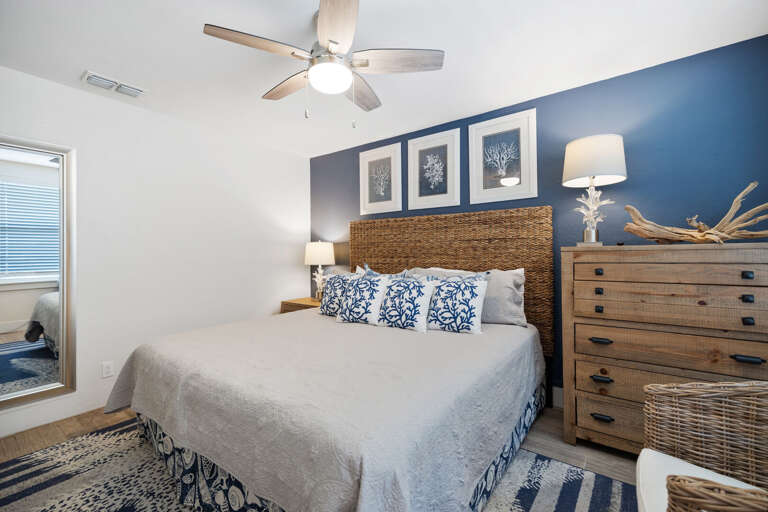 Your Master bedroom with King size bed, flat screen TV and private bathroom.