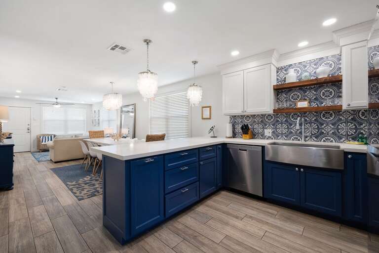 Modern kitchen with new stainless steel appliances!