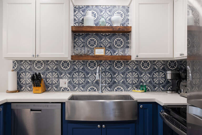 Stunning backsplash adds to the coastal charm at Casita Azul!